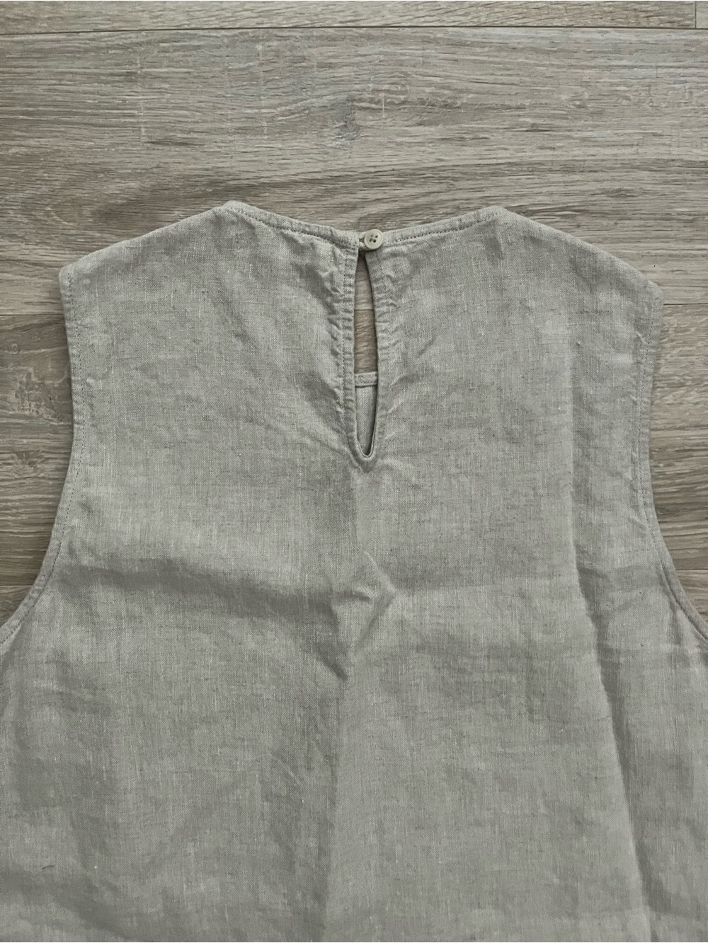Reformation Women’s Beige Linen Sleeveless Shift Dress with Pockets Size Large - Picture 9 of 9